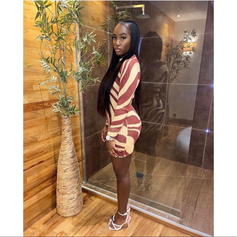 💕 Blogger Fave Brand New Zara Jacquard Zebra Print Mini Dress 💕